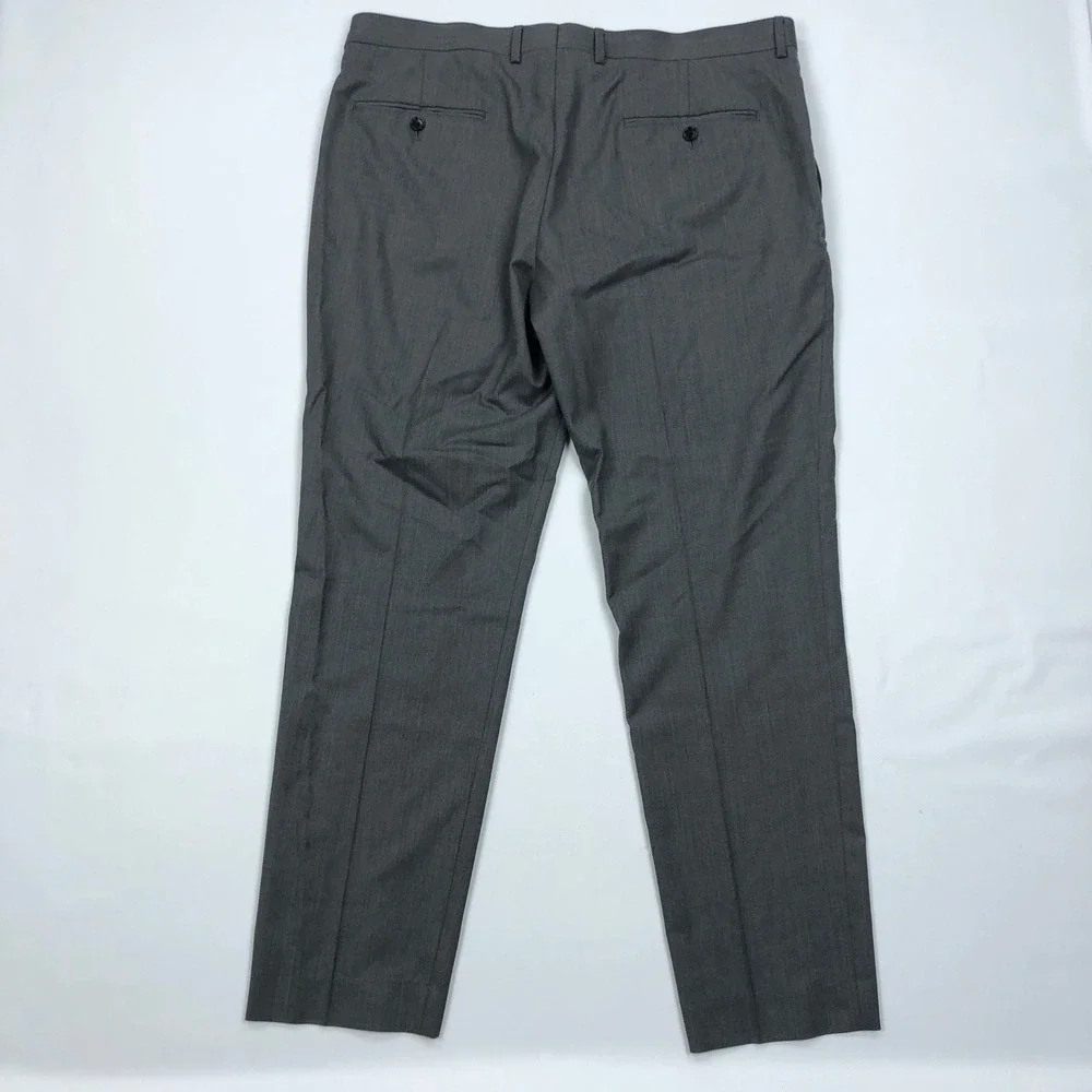 J Crew Ludlow Loro Piana Superfine Wool Dress Pants Mens 36x31 Charcoal Grey